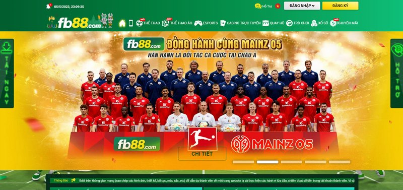 Truy cập trang web chính thức của sân chơi FB88