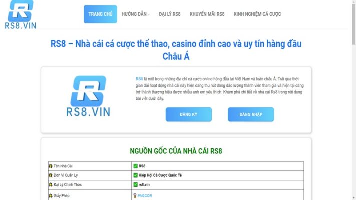 RS8.vin ra đời với mục tiêu cung cấp thông tin khách quan về nhà cái RS8 
