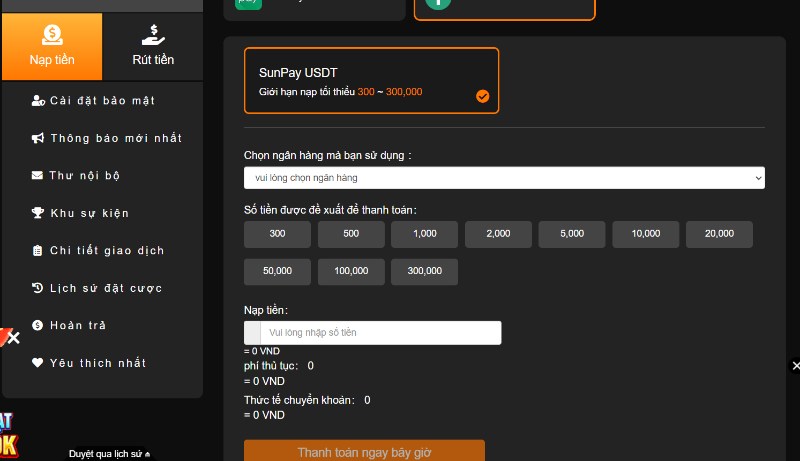 Nạp tiền I9Bet qua USDT nhanh chóng và cực dễ dàng