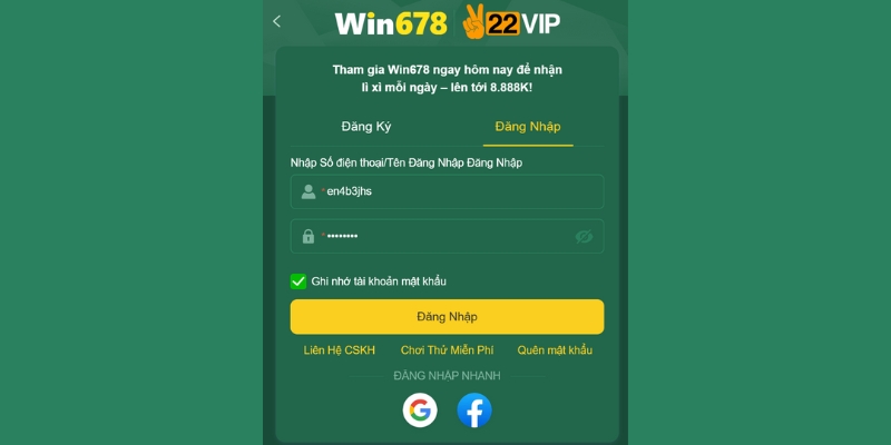 Quy trình mở tài khoản tại WIN678
